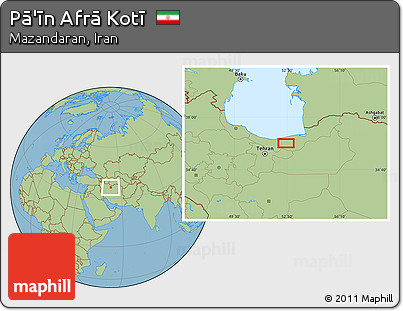 Savanna Style Location Map of Pā'īn Afrā Kotī