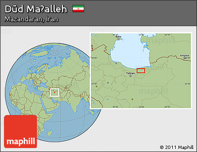 Savanna Style Location Map of Dūd Maḩalleh