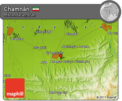 Physical Map of Chamnān