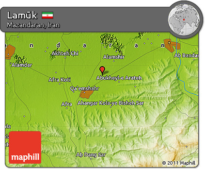 Physical Map of Lamūk