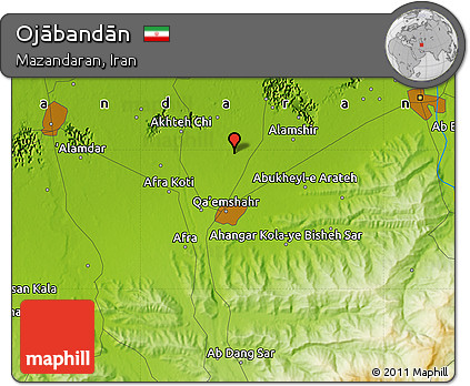 Physical Map of Ojābandān