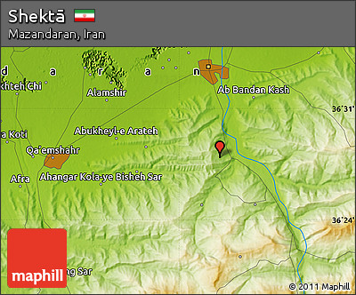 Physical Map of Shektā