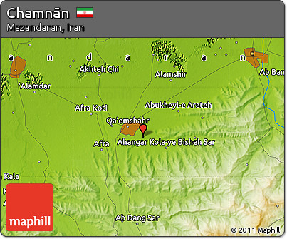 Physical Map of Chamnān