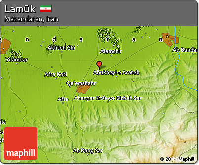 Physical Map of Lamūk