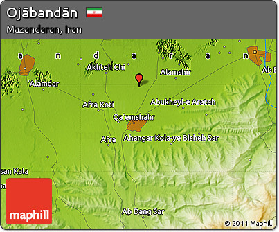 Physical Map of Ojābandān