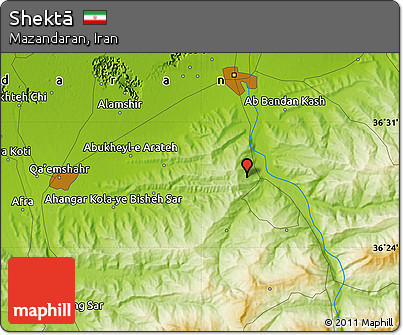 Physical Map of Shektā
