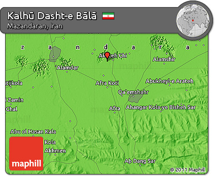 Political Map of Kalhū Dasht-e Bālā