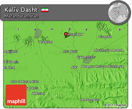 Political Map of Kalīv Dasht