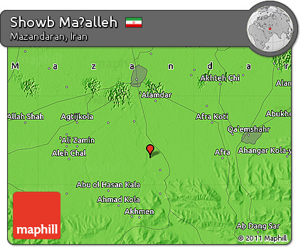 Political Map of Showb Maḩalleh