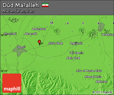 Political Map of Dūd Maḩalleh
