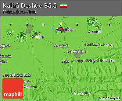 Political Map of Kalhū Dasht-e Bālā