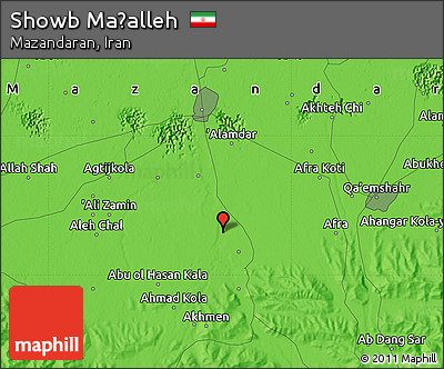 Political Map of Showb Maḩalleh