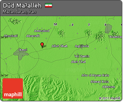 Political Map of Dūd Maḩalleh