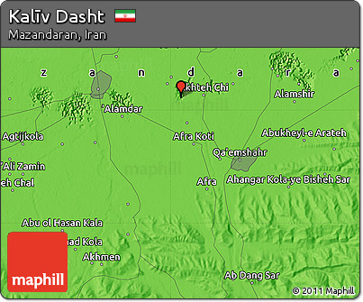 Political Map of Kalīv Dasht