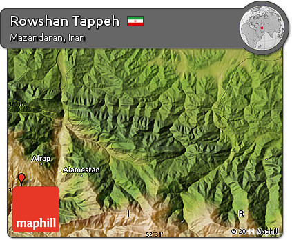 Satellite Map of Rowshan Tappeh