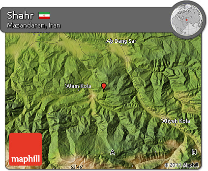 Satellite Map of Shahr