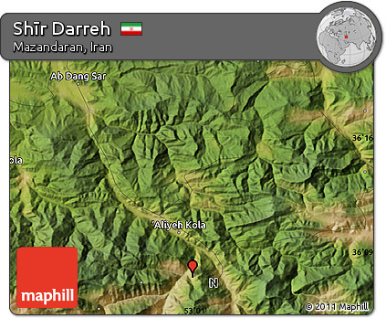 Satellite Map of Shīr Darreh
