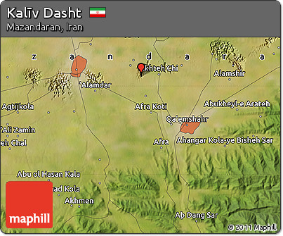 Satellite Map of Kalīv Dasht