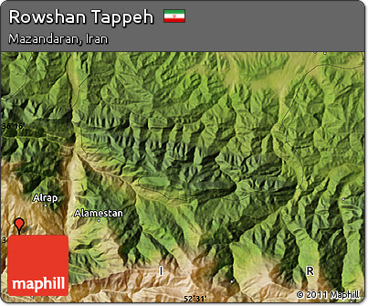 Satellite Map of Rowshan Tappeh