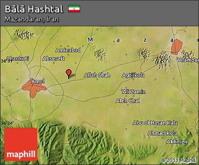 Satellite Map of Bālā Hashtal