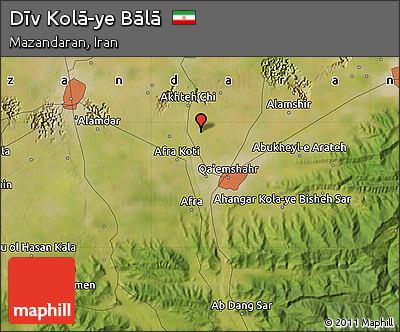 Satellite Map of Dīv Kolā-ye Bālā