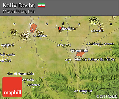 Satellite Map of Kalīv Dasht