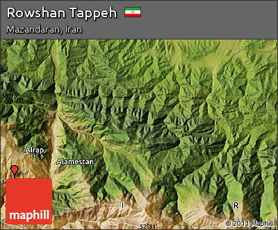Satellite Map of Rowshan Tappeh