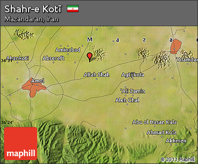 Satellite Map of Shahr-e Kotī