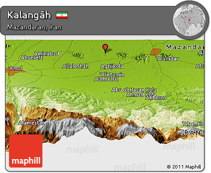 Physical Panoramic Map of Kalangāh