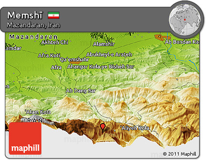 Physical Panoramic Map of Memshī