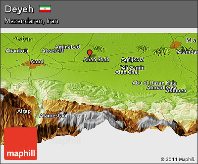 Physical Panoramic Map of Deyeh