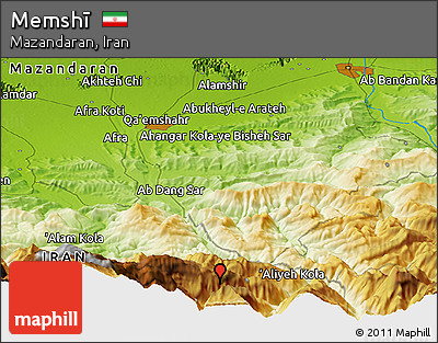 Physical Panoramic Map of Memshī