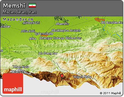 Physical Panoramic Map of Memshī