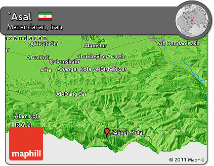 Political Panoramic Map of `Asal