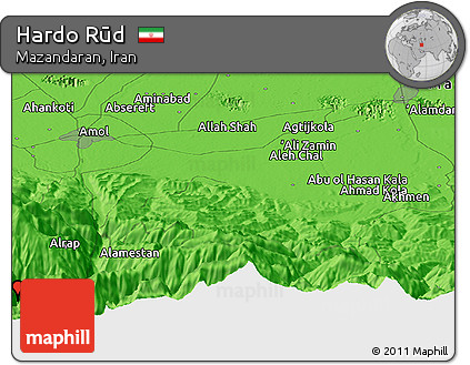 Political Panoramic Map of Hardo Rūd