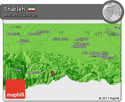 Political Panoramic Map of Shatleh