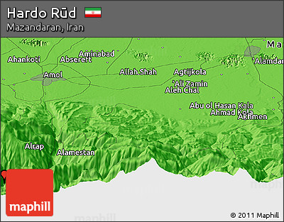 Political Panoramic Map of Hardo Rūd
