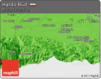 Political Panoramic Map of Hardo Rūd