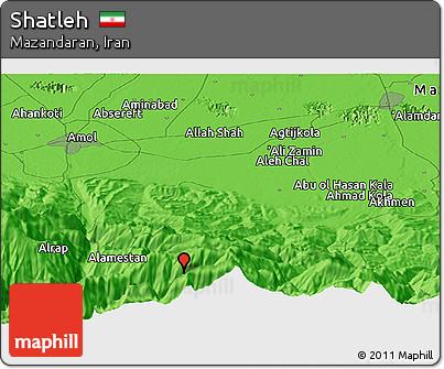 Political Panoramic Map of Shatleh