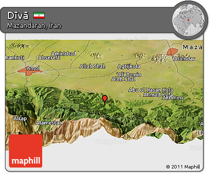 Satellite Panoramic Map of Dīvā