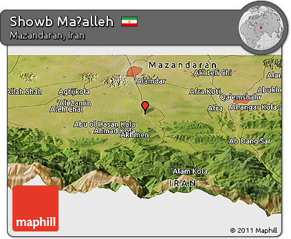 Satellite Panoramic Map of Showb Maḩalleh