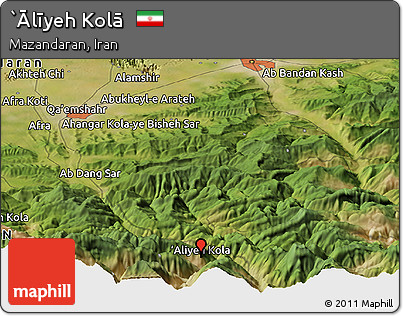Satellite Panoramic Map of `Ālīyeh Kolā