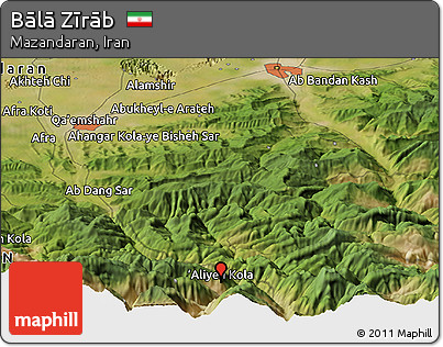 Satellite Panoramic Map of Bālā Zīrāb