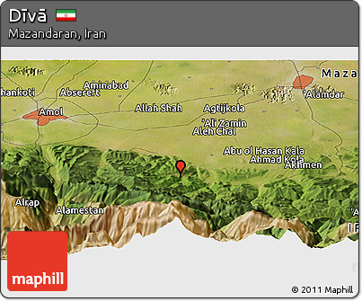 Satellite Panoramic Map of Dīvā