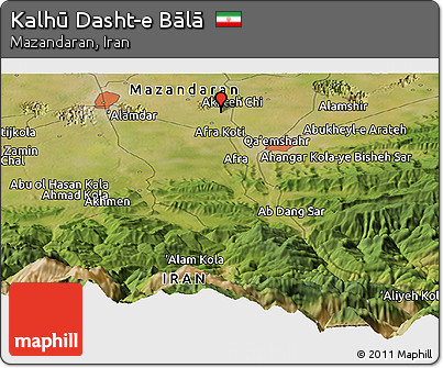 Satellite Panoramic Map of Kalhū Dasht-e Bālā