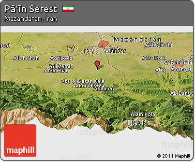 Satellite Panoramic Map of Pā'īn Serest