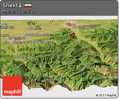 Satellite Panoramic Map of Shektā