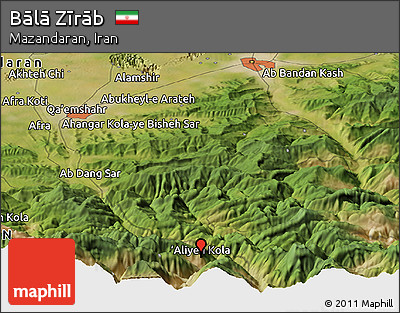 Satellite Panoramic Map of Bālā Zīrāb