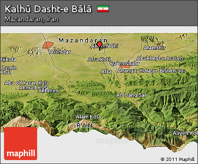 Satellite Panoramic Map of Kalhū Dasht-e Bālā