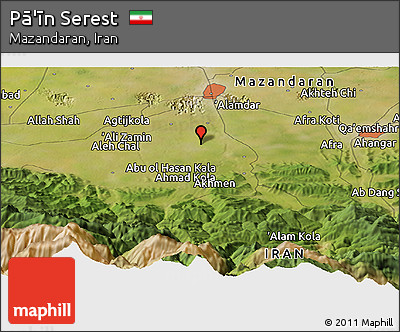 Satellite Panoramic Map of Pā'īn Serest